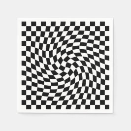 Schwarz-Weiß-Karton Serviette