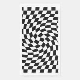 Schwarz-Weiß-Karton Serviette