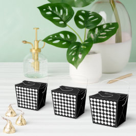 Schwarz-Weiß-Karton-Sichtflaggendesign Geschenkschachtel