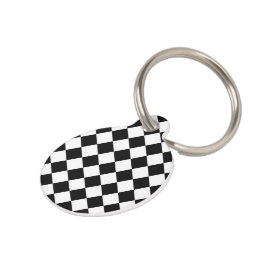 Schwarz-Weiß-Karton-Sichtflaggendesign Haustiermarke