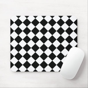 Schwarz-Weiß-Karton-Sichtflaggendesign Mousepad