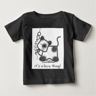 Schwarz-Weiß-Katze RESCUE...es ist eine Liebe Sach Baby T-shirt