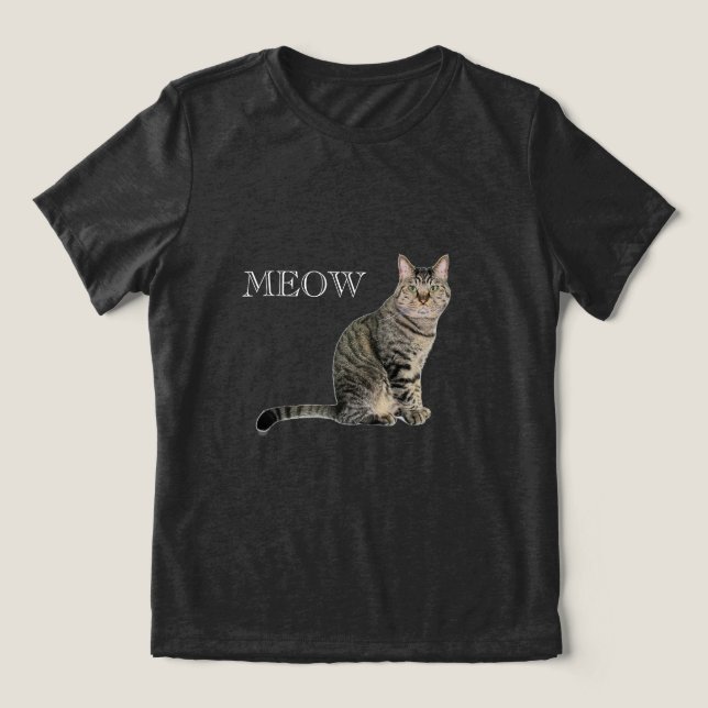 Schwarz-Weiß-Katze V-Neck-T - Shirt (Design Vorderseite)