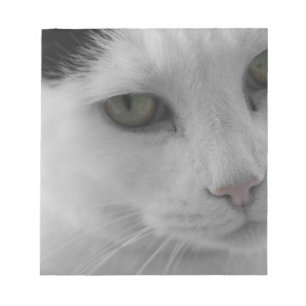 Schwarz-Weiß-Katzen im Gesicht Notizblock
