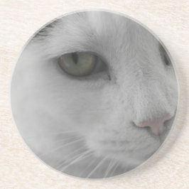 Schwarz-Weiß-Katzen im Gesicht Untersetzer