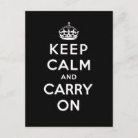 Schwarz Weiß Keep Calm und Mach Weiter