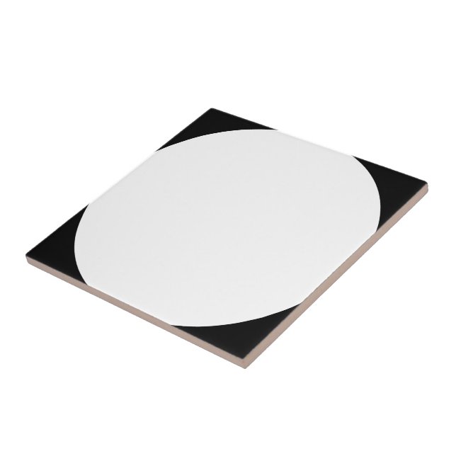 Schwarz/Weiß-Keramik Fliese (Seite)