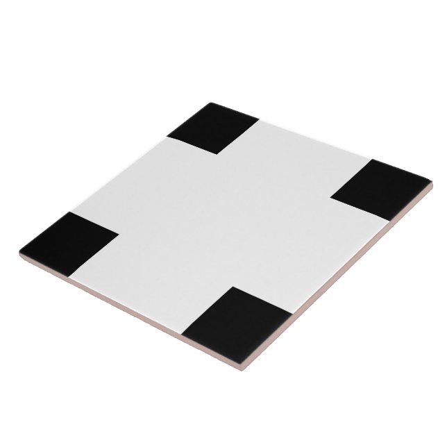 Schwarz-Weiß-Keramik Fliese (Seite)