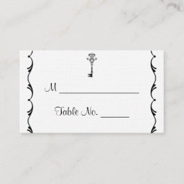 Schwarz-Weiß-Key-Hochzeiten-Platzkarten Platzkarte