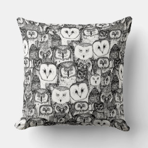 Schwarz-weiß Kissen