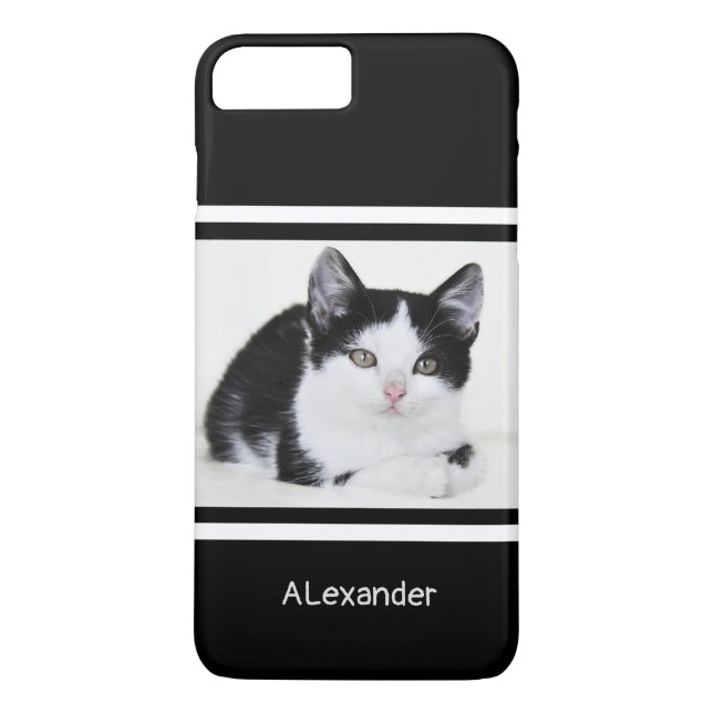 Schwarz-Weiß-Kitte Case-Mate iPhone Hülle (Rückseite)