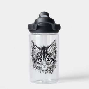 Schwarz-Weiß-Kitten Trinkflasche