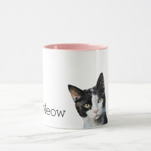 Schwarz-weiß Kitty Cat Tasse