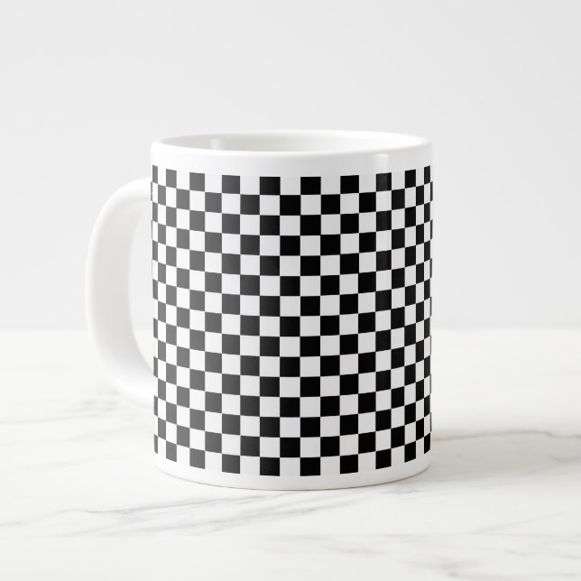 Schwarz-Weiß-Klassik-Karton von STaylor Jumbo-Tasse (Vorderseite Links)