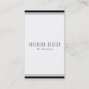 Schwarz-Weiß-Klassiker Elegant Chic Minimal Modern Visitenkarte