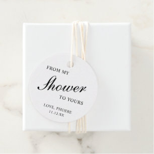 Schwarz-weiß klassische elegante Brautparty Geschenkanhänger