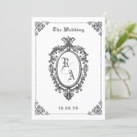 Schwarz-Weiß Klassische gotische Hochzeit