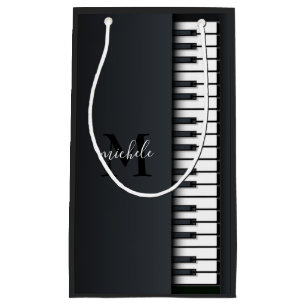 Schwarz-Weiß-Klavier Kleine Geschenktüte