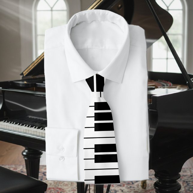 Schwarz-Weiß-Klaviertasten-Krawatte für Pianisten Krawatte (piano keys neck tie)