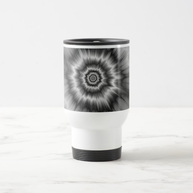 Schwarz-Weiß-Knall! Mug Reisebecher (Mittel)