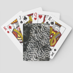 Schwarz-Weiß-Korallen I Abstrakt-Natur-Foto Spielkarten