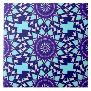 Schwarz-Weiß-Kosmos Fliese