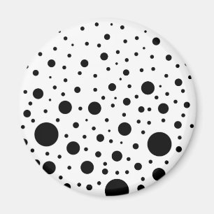 Schwarz-Weiß-Kreis-Design Magnet