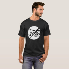 Schwarz-Weiß-Kreis Jesus Rette Graffiti T-Shirt