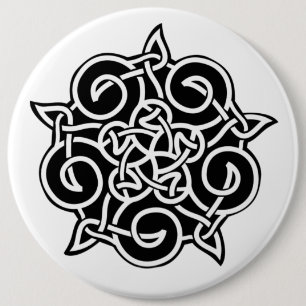 Schwarz-Weiß-Kronen Button