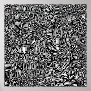 Schwarz-Weiß-Kuben Poster