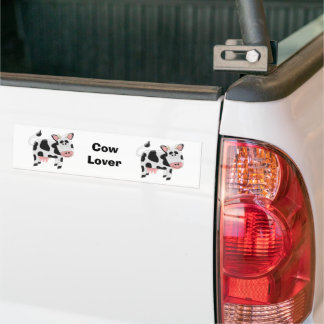 Schwarz-Weiß-Kuh Autoaufkleber