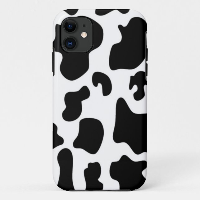 Schwarz-Weiß-Kuh Case-Mate iPhone Hülle (Rückseite)