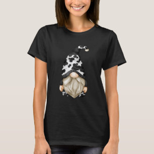 Schwarz-Weiß-Kuh-Druck Für Cowboy Süße Farm Ani T-Shirt