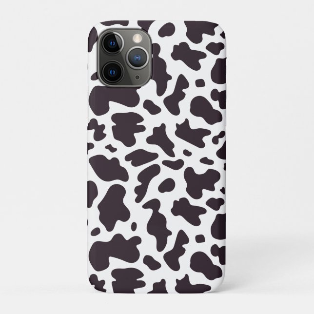 Schwarz-Weiß-Kuh-Druck Minimal modern Case-Mate iPhone Hülle (Rückseite)