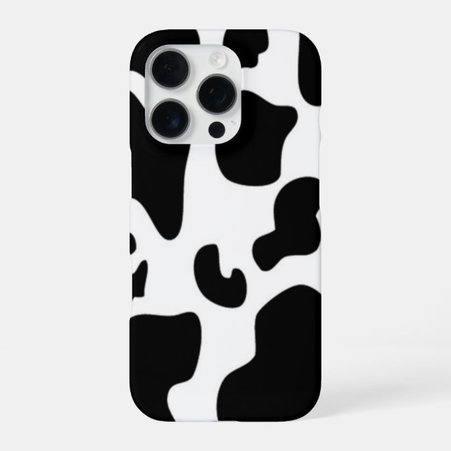 Schwarz-Weiß-Kuh iPhone Hülle (Rückseite)