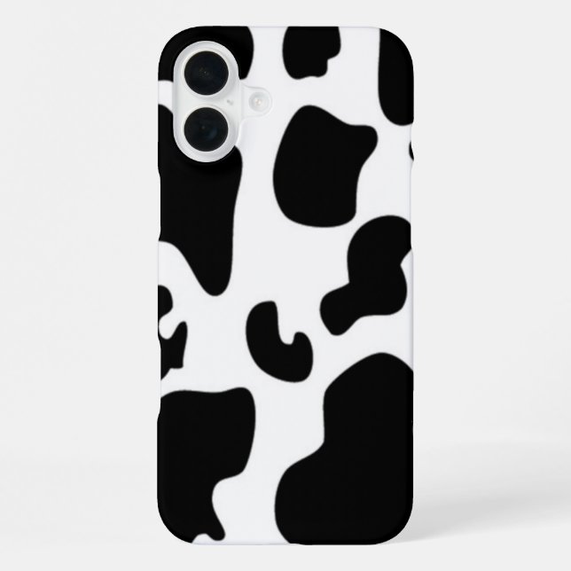 Schwarz-Weiß-Kuh iPhone Hülle (Rückseite)