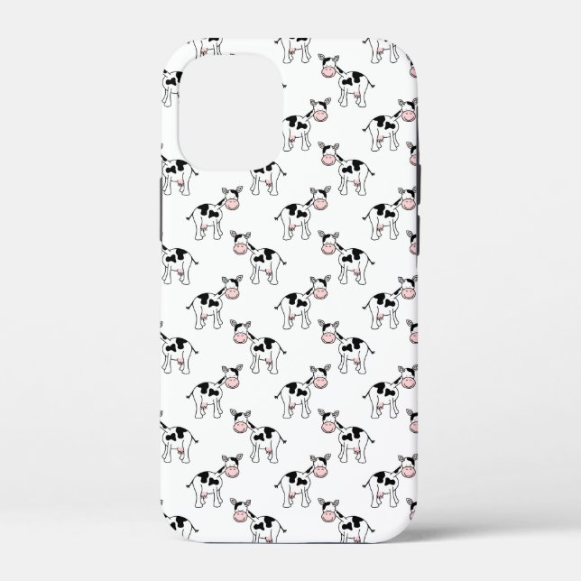 Schwarz-Weiß-Kuh-Muster. Case-Mate iPhone Hülle (Rückseite)