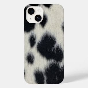 schwarz weiß kuh textur fell haut leder tier haare Case-Mate iPhone 14 hülle