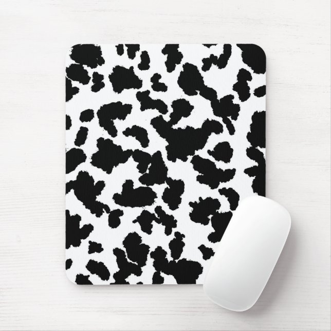 Schwarz-Weiß-Kuh verbirgt das Muster "Fur" Mousepad (Mit Mouse)