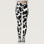 Schwarz-Weiß-Kuh verborgen Gemustert Leggings<br><div class="desc">Diese lustigen gemusterten Leggings haben einen schwarz-weißen Ausdruck,  der das Aussehen einer Kuhhaut hat. Es ist perfekt,  um Ihre beste Figur einer Kuh zu machen,  oder ein Paar mit T-Shirts und Accessoires aus meiner Disco Cowgirl Junggeselinnen-Abschied Kollektion für einen koordinierten Look.</div>