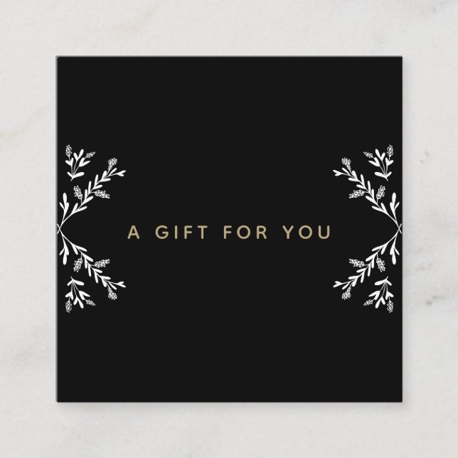 Schwarz-Weiß-Kundenempfehlung Rabattkarte (Vorderseite)