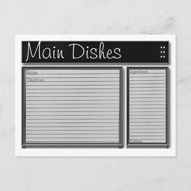 Schwarz-Weiß-Kundenkarten Postkarte (Vorderseite)