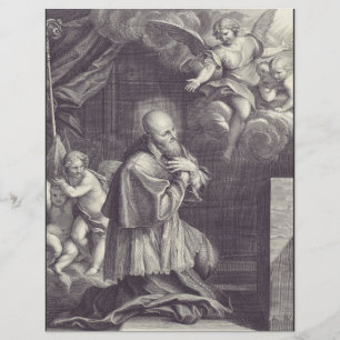 Schwarz-Weiß-Kunst des heiligen Franz von Sales Flyer