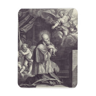 Schwarz-Weiß-Kunst des heiligen Franz von Sales Magnet