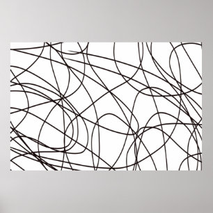 Schwarz-Weiß-Kunst Poster