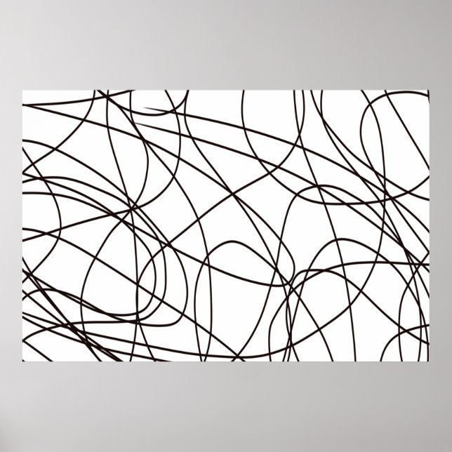 Schwarz-Weiß-Kunst Poster (Vorne)