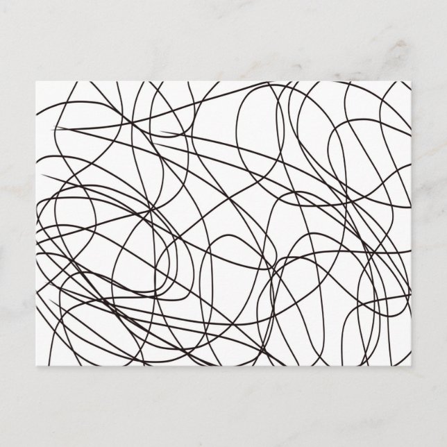 Schwarz-Weiß-Kunst Postkarte (Vorderseite)