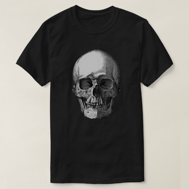 Schwarz-Weiß-Kunst T-Shirt (Design vorne)