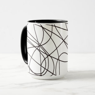 Schwarz-Weiß-Kunst Tasse