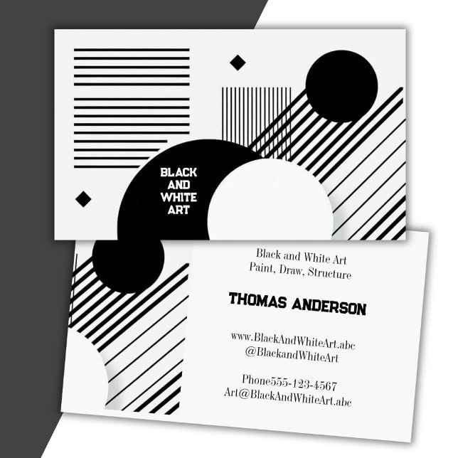 Schwarz-Weiß-Kunst Visitenkarte (Von Creator hochgeladen)